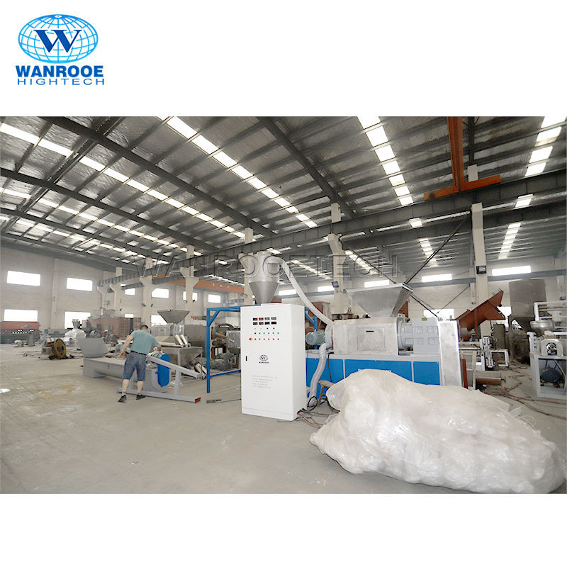 100-1000kg/h PP PE Film Pelletizer Plastic Squeezing Dewatering Extruder Plastic Pelletizing Machine