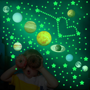 Glow in the dark for Ceiling Wall Stickers,Including Glow Stars and Moon,Perfect for Kids Bedroom