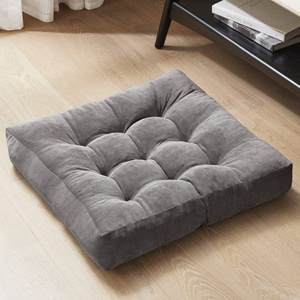 Tufted Corduroy Cushions Shredded Memory Foam Square Large Pillows Seating Meditation Floor Pillow Cushion