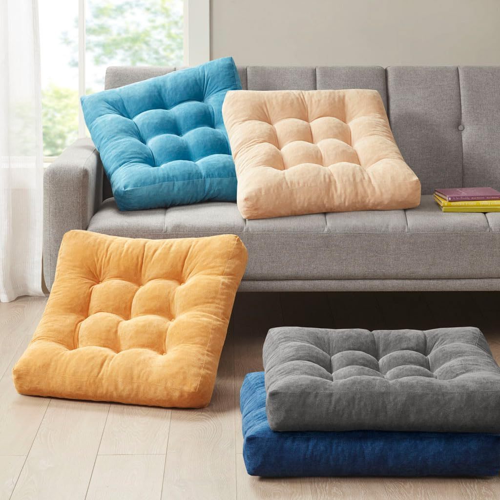 Tufted Corduroy Cushions Shredded Memory Foam Square Large Pillows Seating Meditation Floor Pillow Cushion