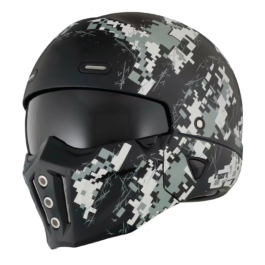 2024 High Quality 3/4 Half Helmet Motorcycle Open Face Sun Visor  Quick Release Buckle DOT Approved