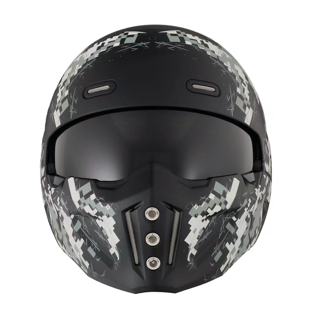 2024 High Quality 3/4 Half Helmet Motorcycle Open Face Sun Visor  Quick Release Buckle DOT Approved