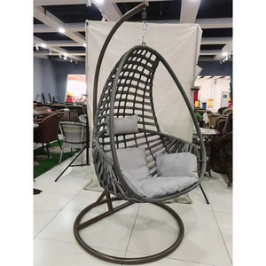 Hot Selling Garden Hanging Swing Chair Outdoor Restaurant Hotel Leisure Area Egg Shaped Double Seat Swing Chair