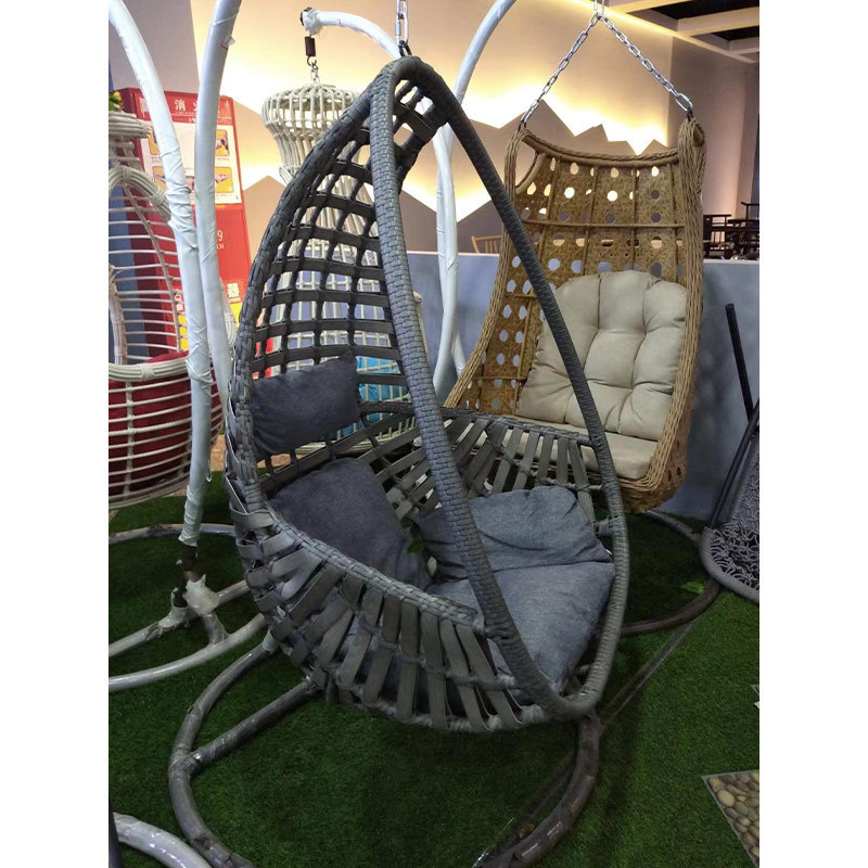 Hot Selling Garden Hanging Swing Chair Outdoor Restaurant Hotel Leisure Area Egg Shaped Double Seat Swing Chair