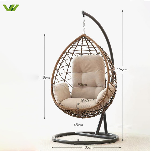 Customized small medium and large cost-effective Indoor Outdoor Furniture Hammock Swing Chair Garden Hanging Patio Swing Chair