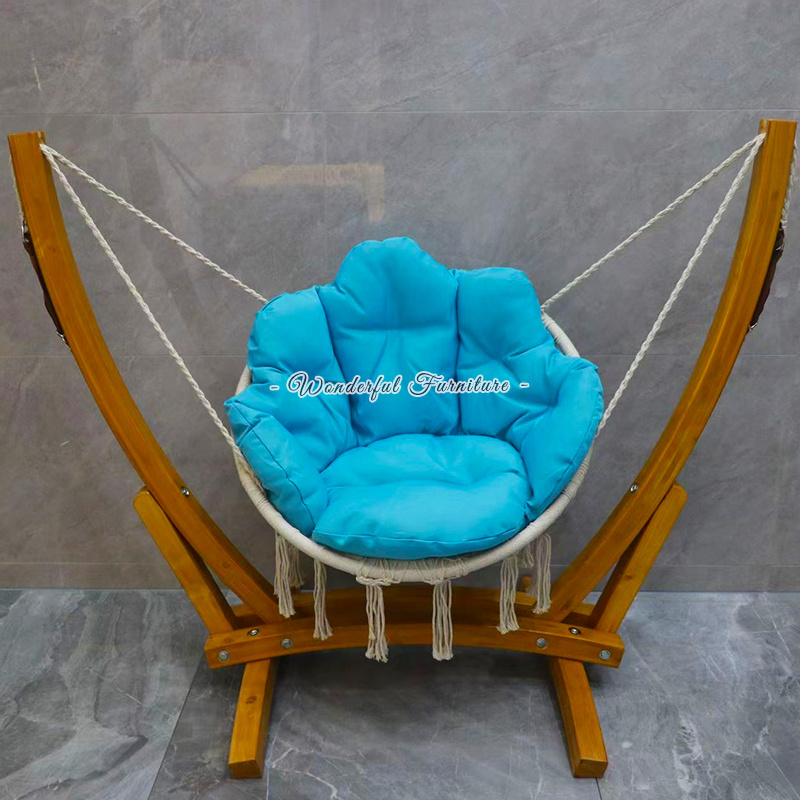 New Arrival Indoor And Outdoor Solid Wood Swing High Quality Durable Porch Swing