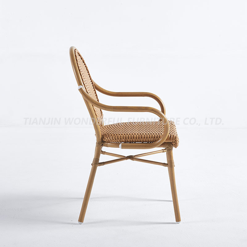 High Quality Garden Wicker Stackable Rope Chairs Outdoor Patio Furniture Woven Outdoor Rope Leisure chair