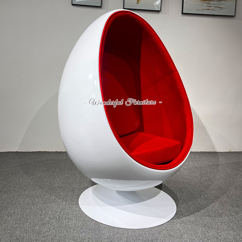 New Model Fashion Luxury European Style Egg Pod Chair Luxury Swing With Stand Fiber Glass Egg Chair