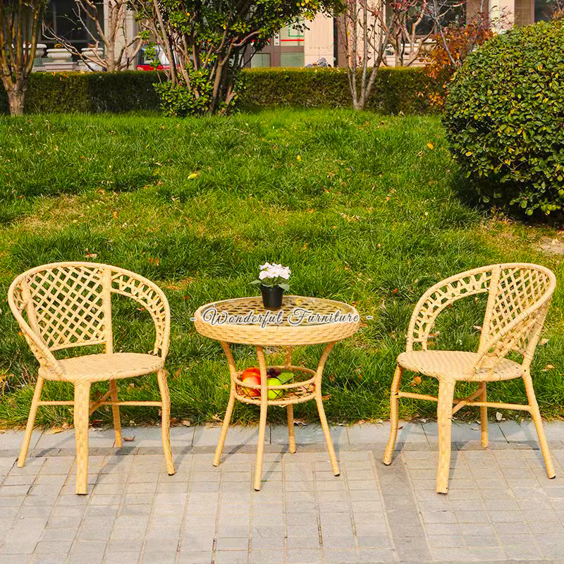 Dining Room Rattan Bistro Accent Garden Chair Outdoor Table  Black Rattan Set With Dining Chair