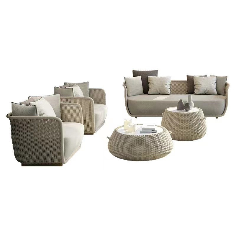 Wholesale High Quality Outdoor Rattan Sofa People Lounger Beach Sofa Chair PE Rattan Furniture