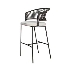 Outdoor Cafe Restaurant Leisure Rattan Chair High Chairs