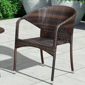 Bistro Vintage Aluminium Outdoor Furniture Flower Dining Garden round rattan chair