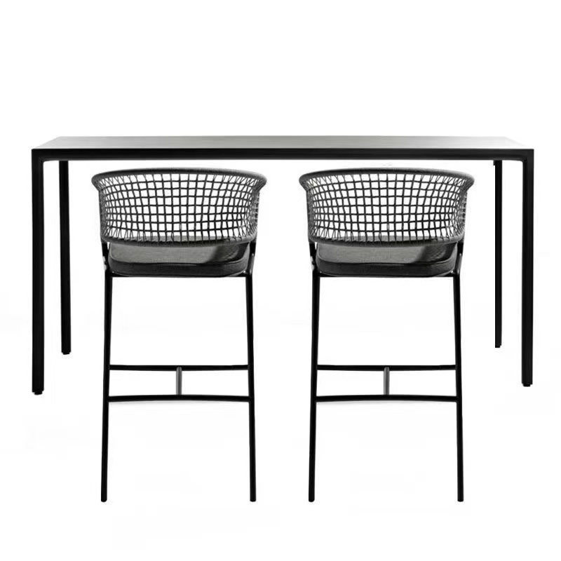 Outdoor Cafe Restaurant Leisure Rattan Chair High Chairs