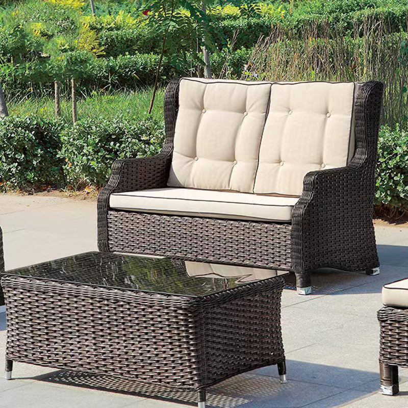 Garden Furniture Outdoor Rattan Living Sofa Set Loveseat Sofa Set Weave Wicker Sofa Set