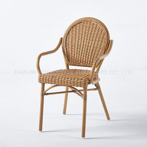 High Quality Garden Wicker Stackable Rope Chairs Outdoor Patio Furniture Woven Outdoor Rope Leisure chair