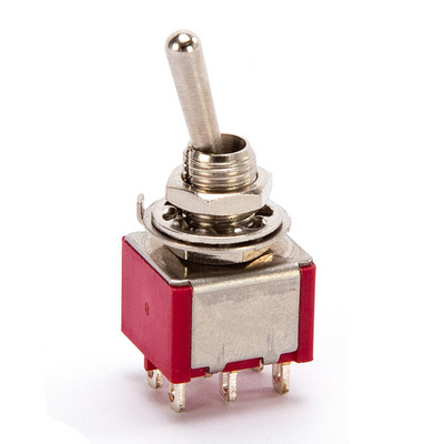 MTS-203 6 pin 3 position On-off Brass Mini Rocker Toggle Switch Use For Car