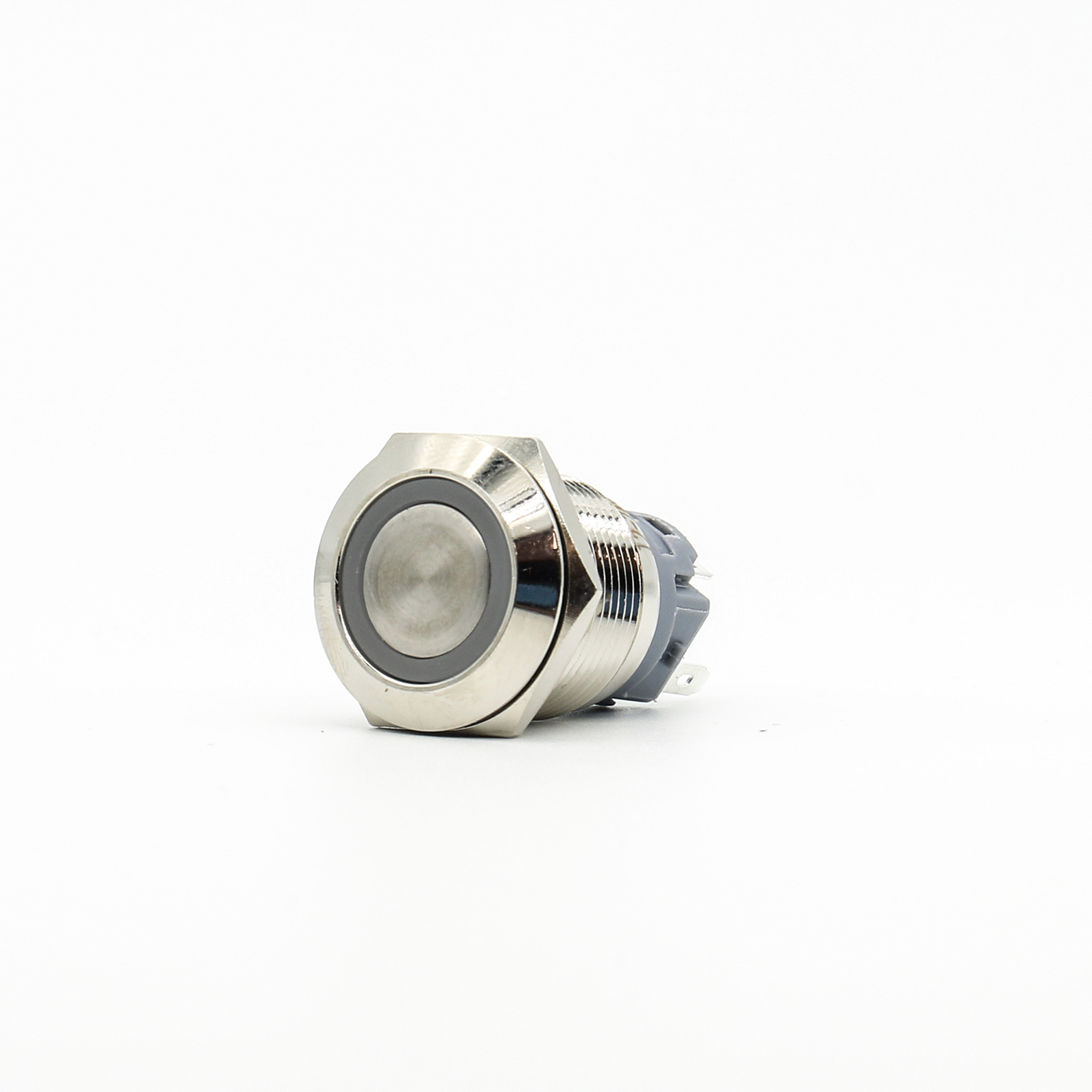 Flat head Power Symbol ring LED 19mm  momentary latching Waterproof Stainless Steel  push button switch