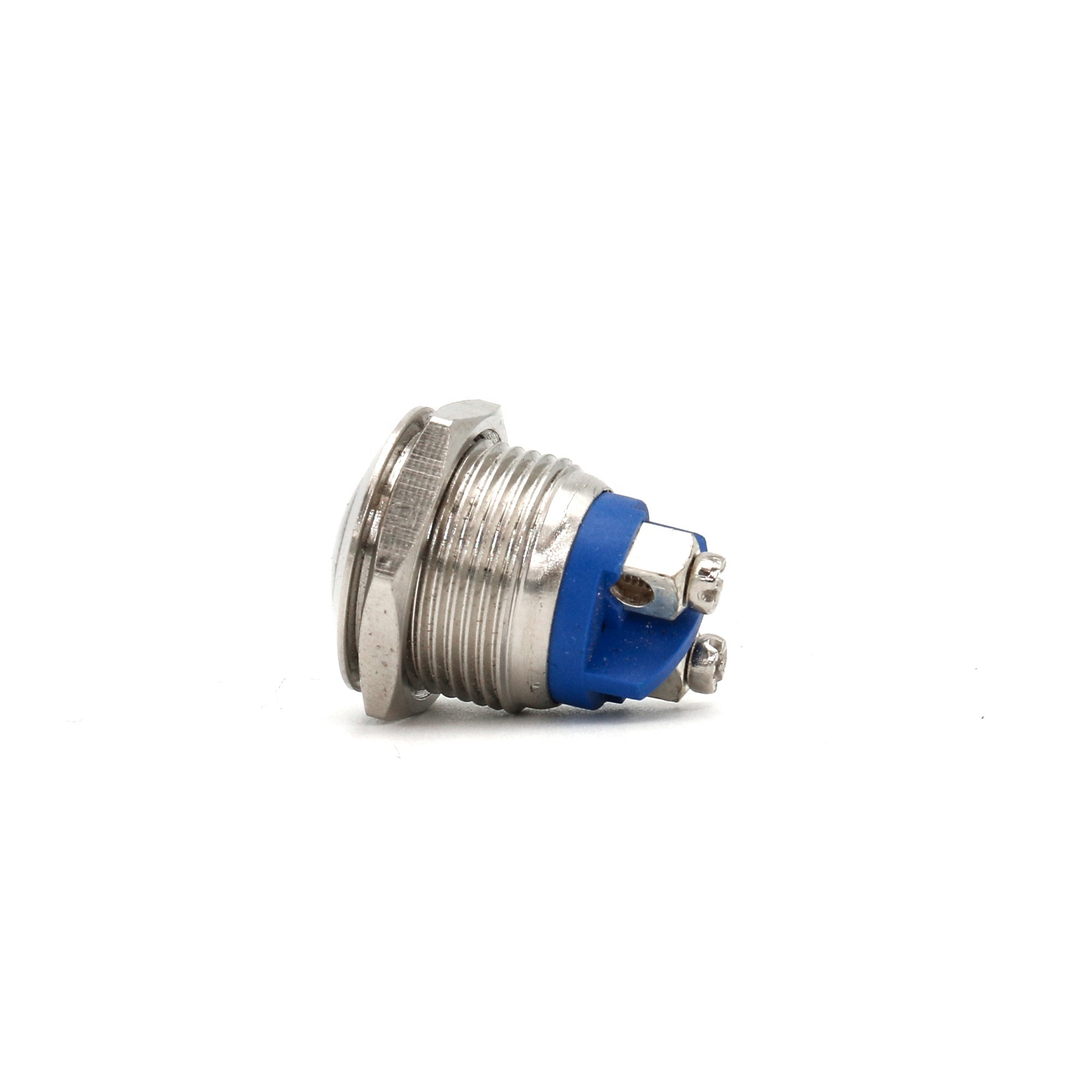 16MM Metal Buttons With Ball Head Blue Bottom Momentary Self-resetting 2 Screw Terminals Push Button Switches