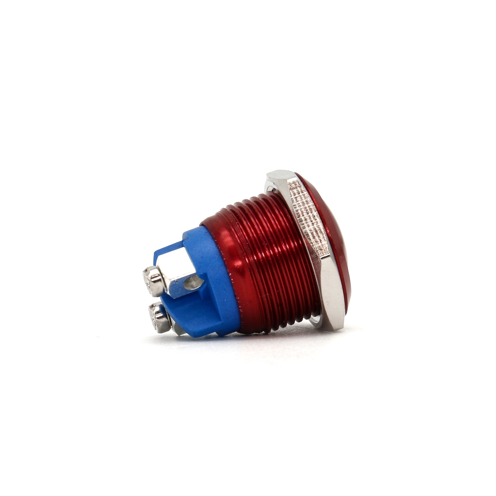 Ball Head Aluminium Oxide Red Button Blue Bottom Switches Self-resetting Momentary Push Button Switches