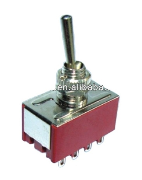 Factory Direct Sale 2A 250V ON-OFF 12 Pin Waterproof Rocker Toggle Switch 3 Way With CE Certificate