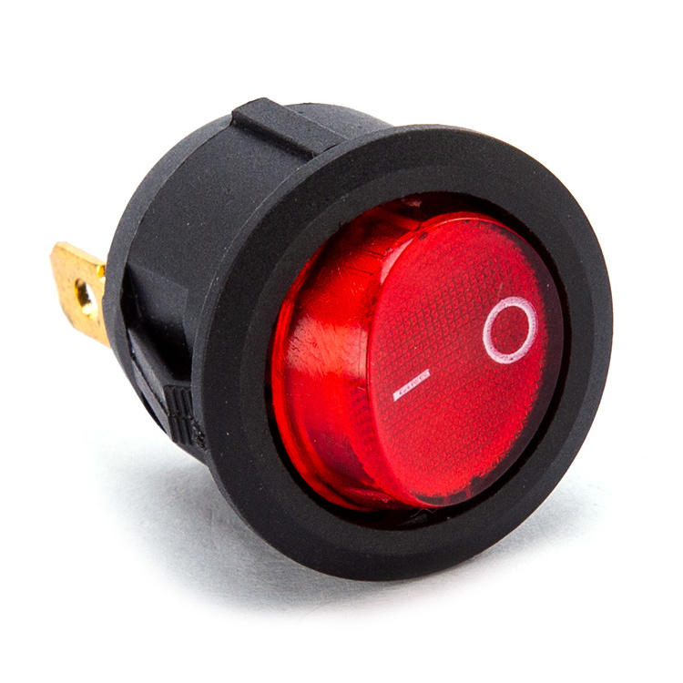 China manufacture new hot product DPST rocker switch illuminated with round red push button boat switch panel