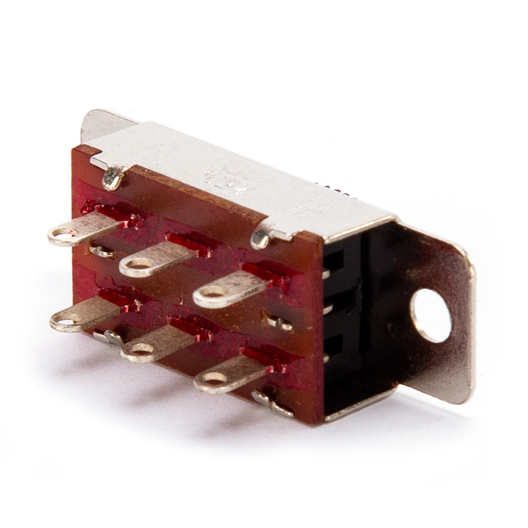 SS-22E01 Dip Right Angle Dpdt Horizontal 6 Pin Micro Slide Switch