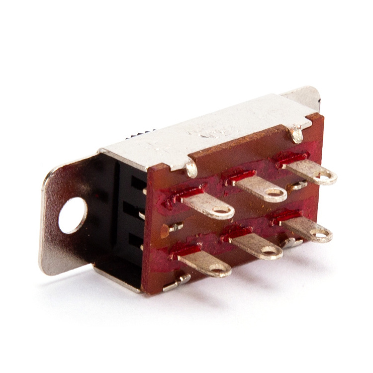 SS-22E01 Dip Right Angle Dpdt Horizontal 6 Pin Micro Slide Switch