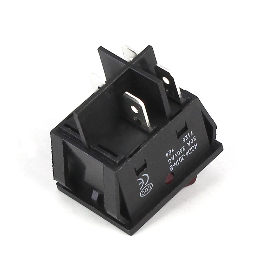 4 Pin Rocker Limit Switch KCD2-201N Lighted 30a Waterproof Black CE Copper 250V AC Toggle On Off Switch