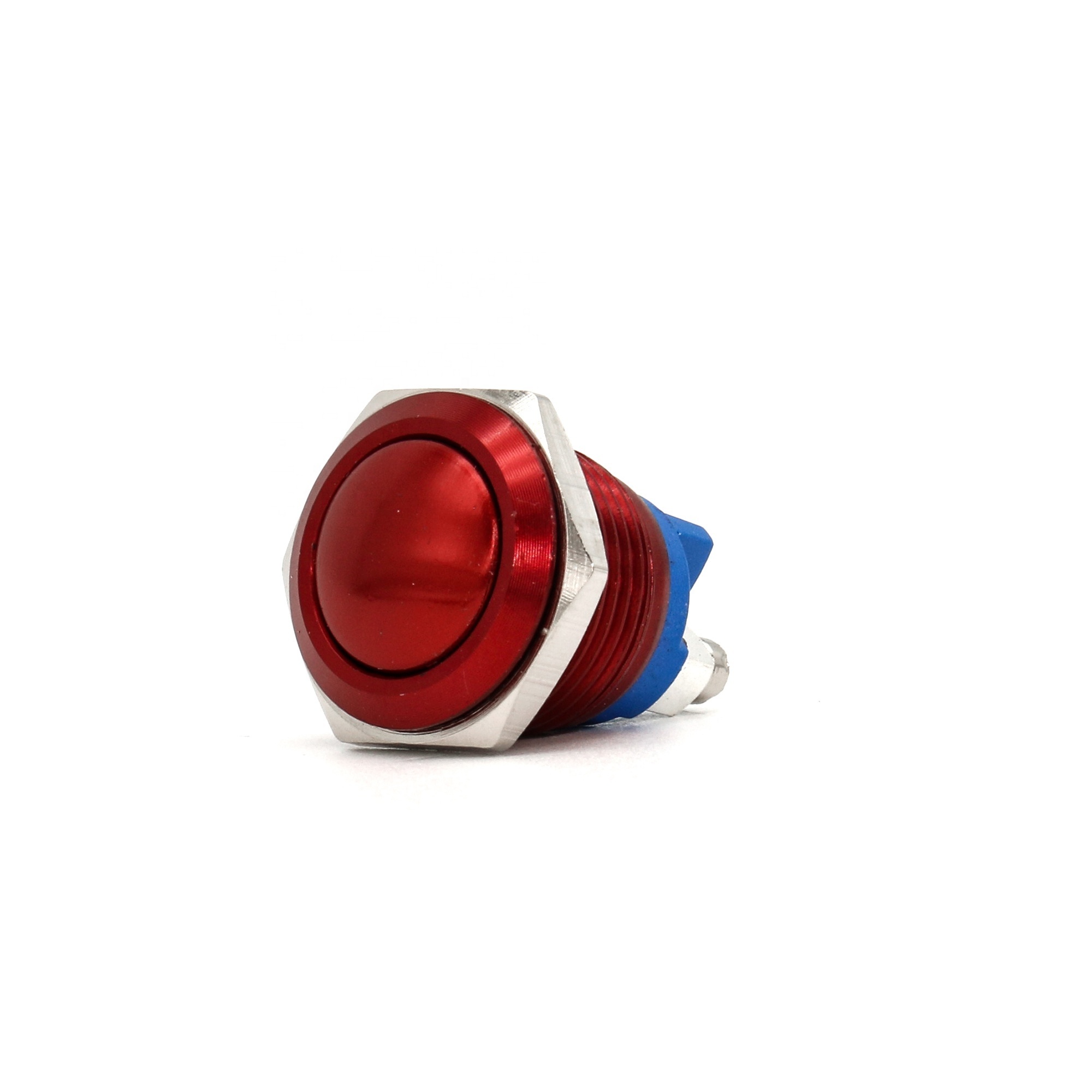 Ball Head Aluminium Oxide Red Button Blue Bottom Switches Self-resetting Momentary Push Button Switches