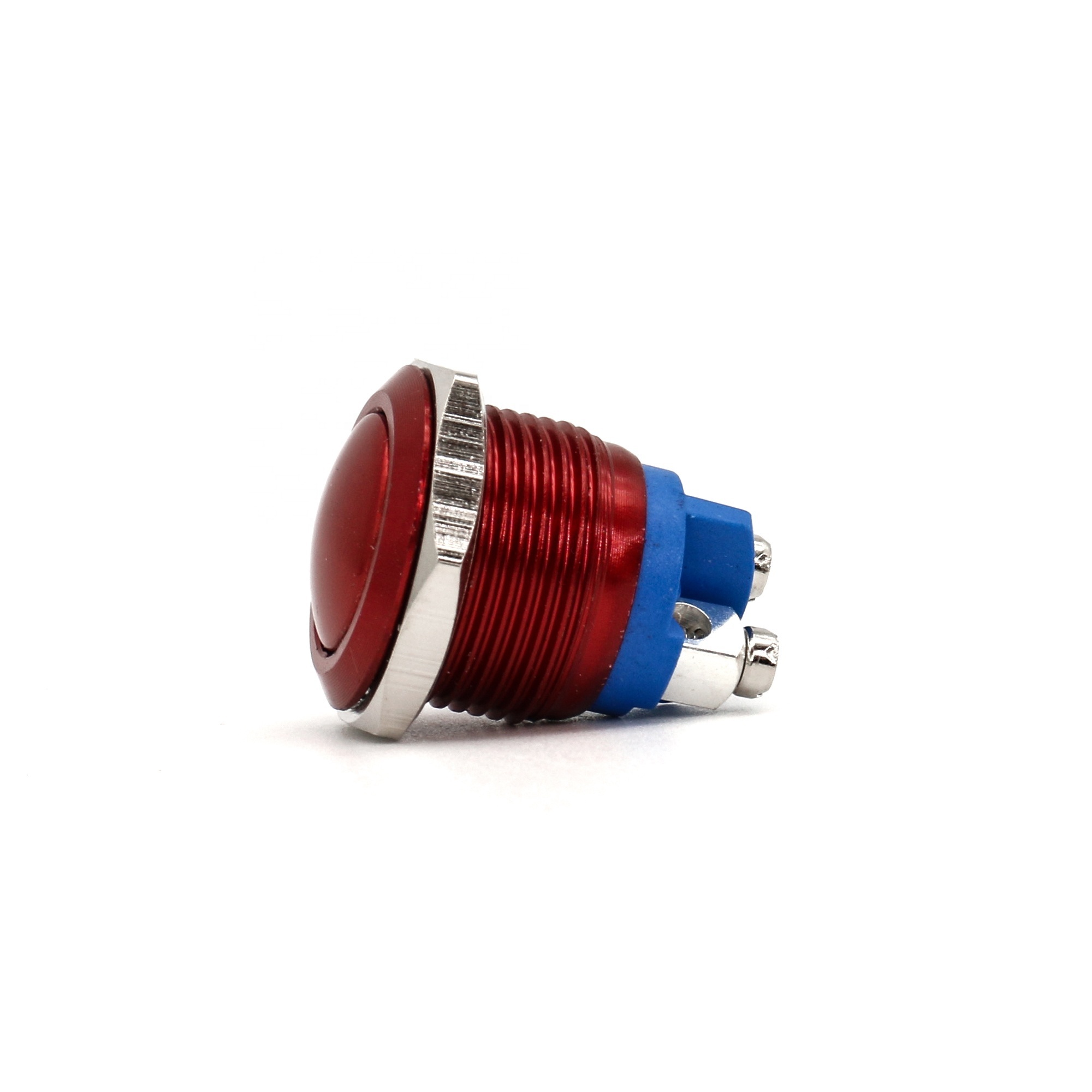 Ball Head Aluminium Oxide Red Button Blue Bottom Switches Self-resetting Momentary Push Button Switches