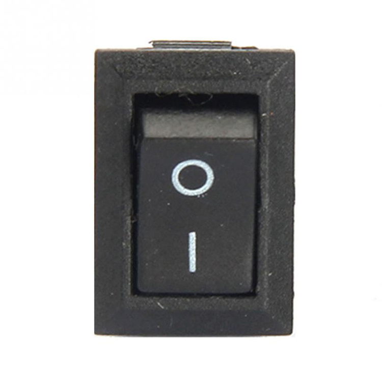 KCD101 2 Pins AC Black Rocker Switch 6A 125V