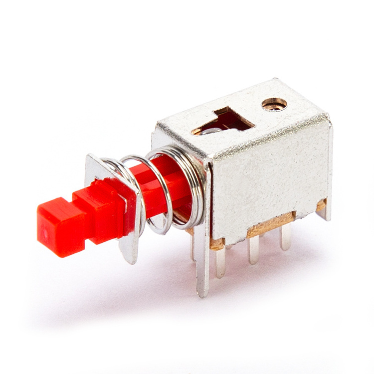 PS-22F03 Push Switch CE Side Knob 250vac 6 Pins Mini Switch Slide Switch Metal and Plastic Non Electronic Component Push Button