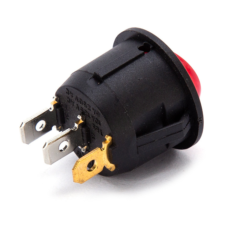 China manufacture new hot product DPST rocker switch illuminated with round red push button boat switch panel