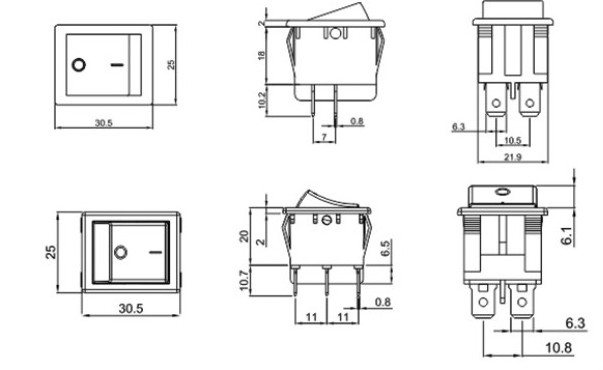 25A Rocker Switch  KCD4