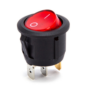 China manufacture new hot product DPST rocker switch illuminated with round red push button boat switch panel