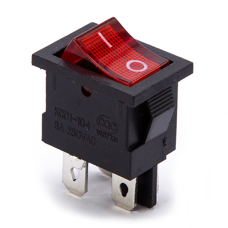 KCD1-104 Miniature Marine Rocker Switch 4 Pin Onoff Cam Switch With Led