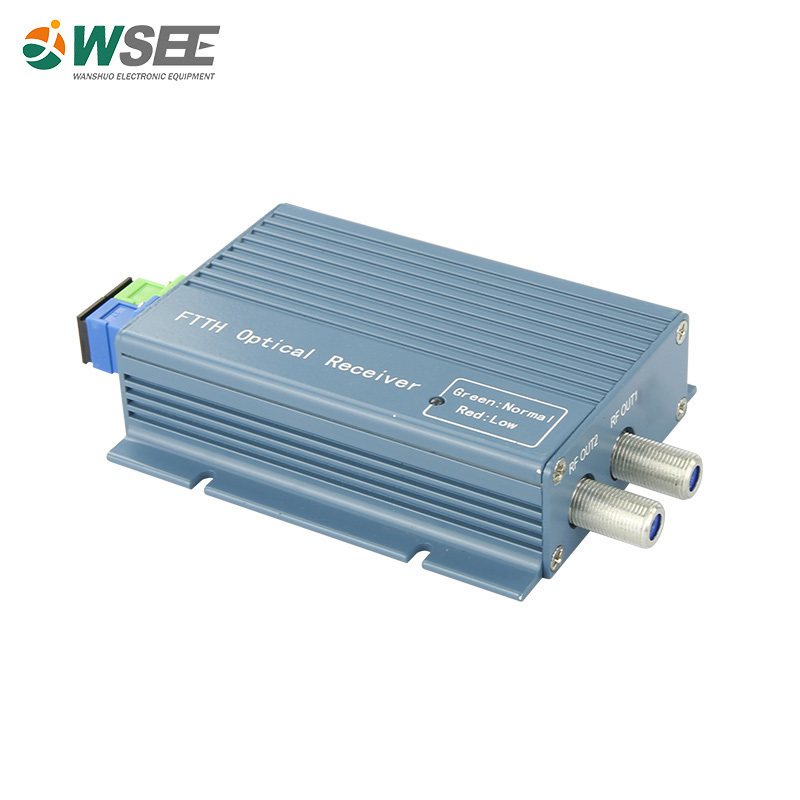 FTTH AGC WDM Mini Optical Receiver CATV 2 Ports Optical Node