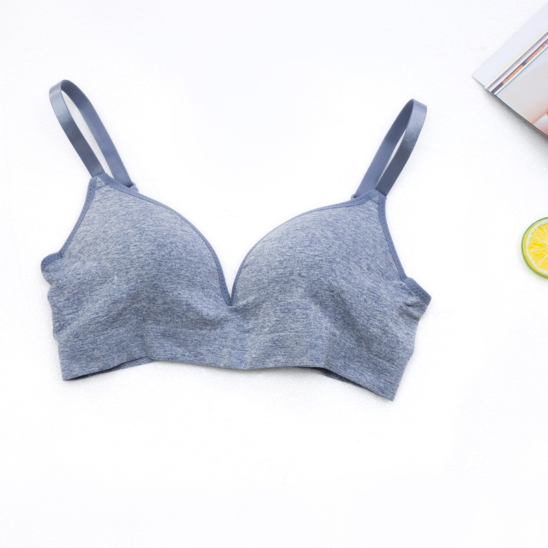 Japanese foreign trade without underwire lace bra thin underwear large size bra gather bra adjustment type thin cup autumn