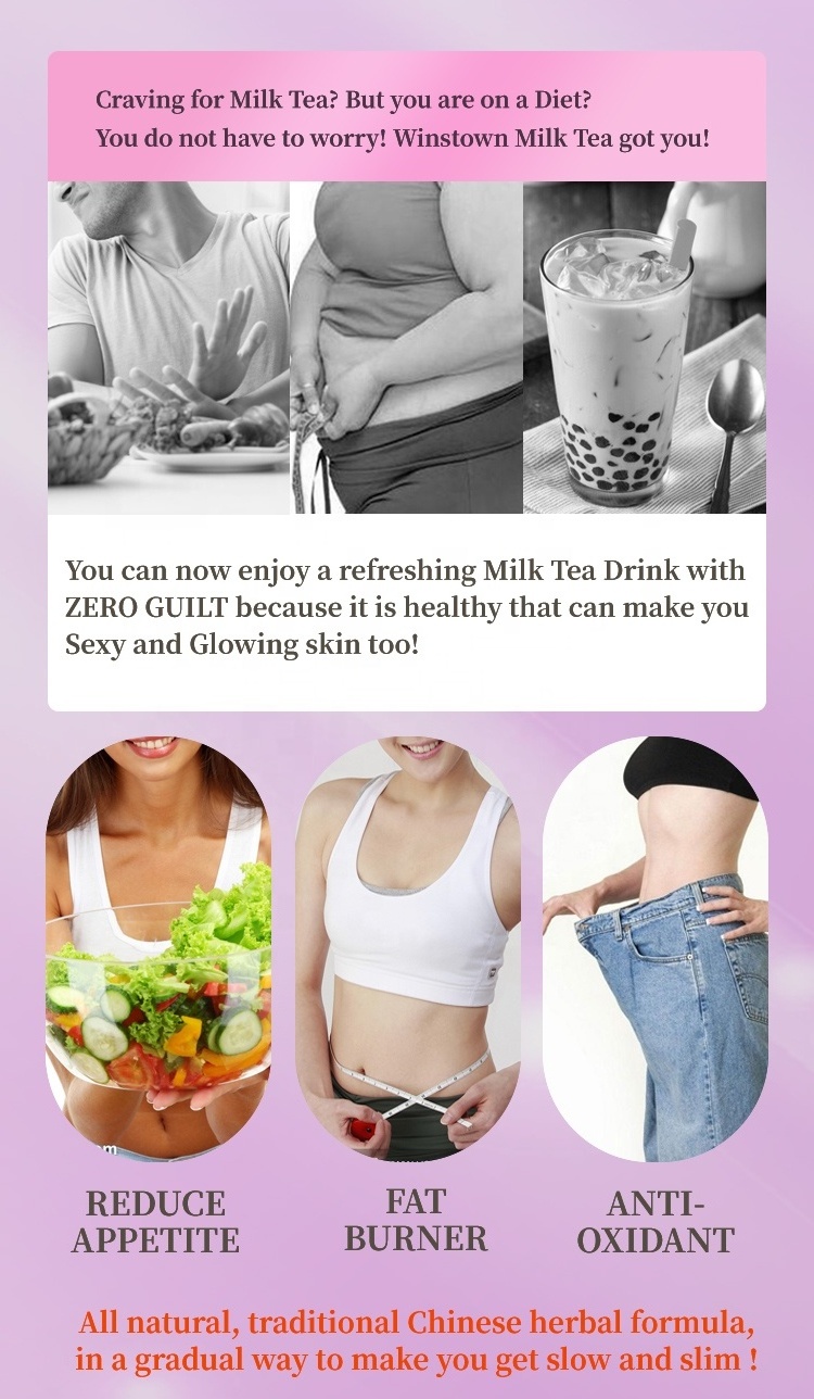 winstown best slim milk tea weight loss green slimming coffee Instant slimming meal replacement powder fat burning Milkshake