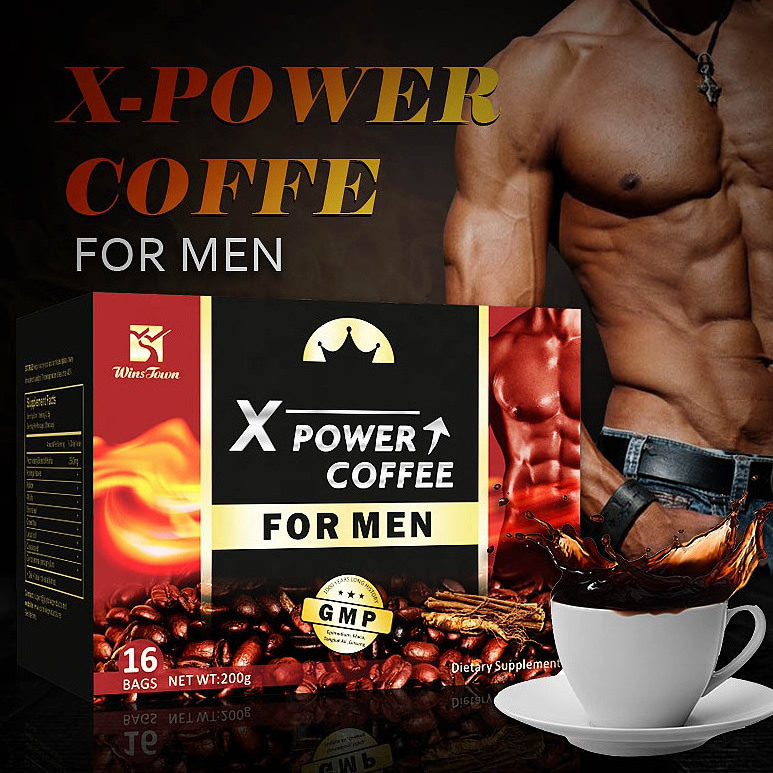 Custom Instant black Maca Coffee Private label energy X man power coffee for men