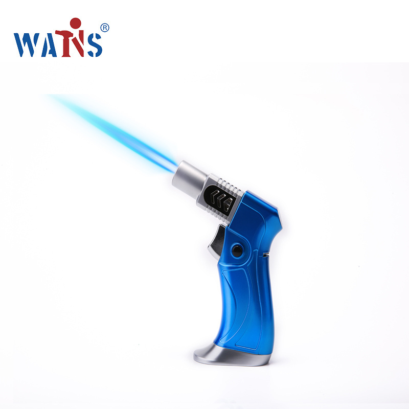 OS-205 New mode stainless steel gas refill blue flame windproof torch lighter