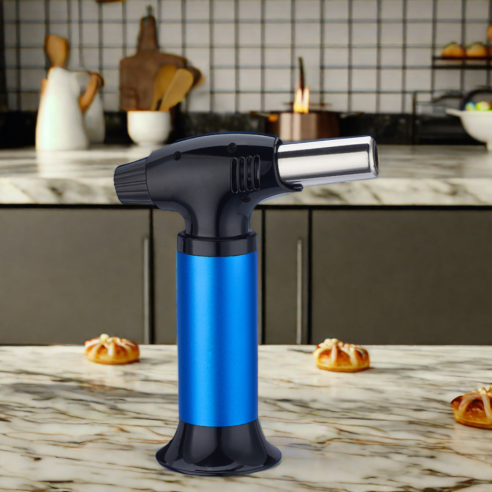 Windproof BS-400S adjustable blue flame business gift special baking lighter security lock butane torch