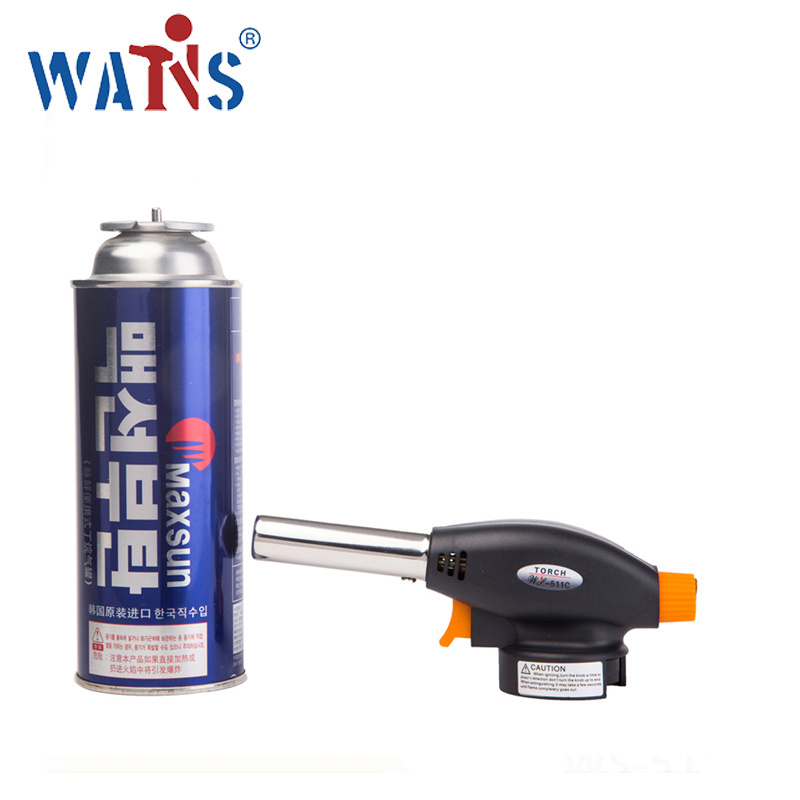 Ce refillable reusable plastic blue flame welding soldering ws-511c butane gas lighter set parts