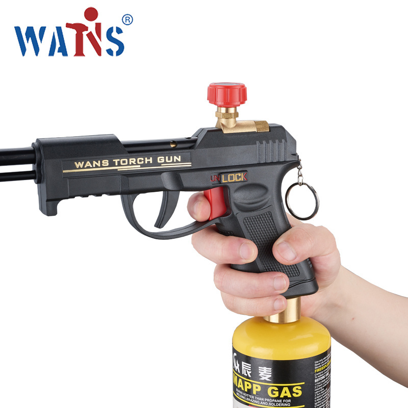 Windproof propane firearm customizable fire party for high temperature flame spray mapp torch lighter