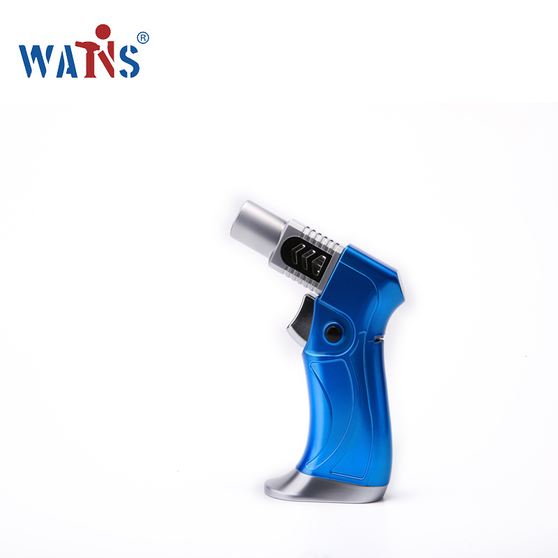 OS-205 New mode stainless steel gas refill blue flame windproof torch lighter