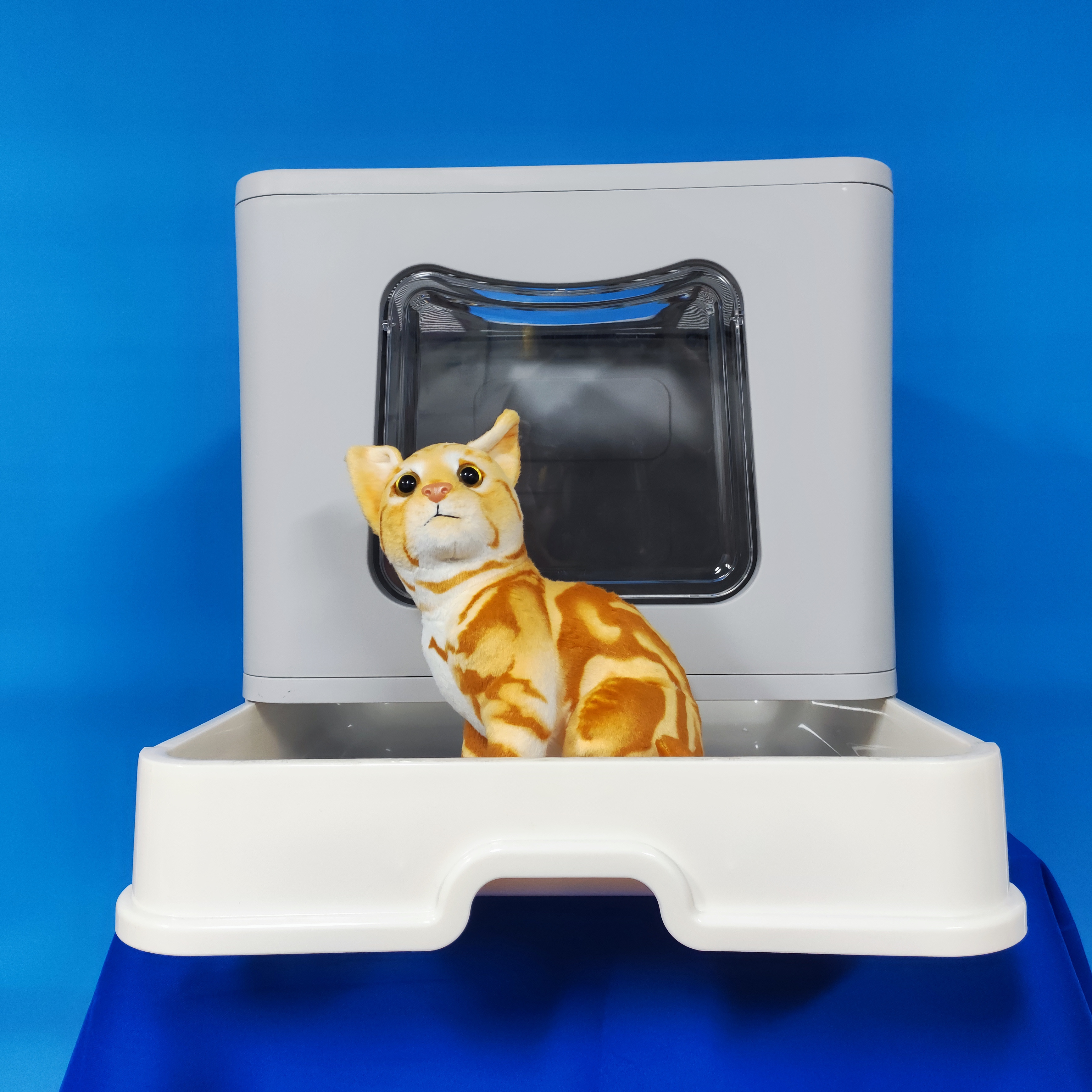 enclosed foldable cat litter box with drawer portable travel cat toilet tray