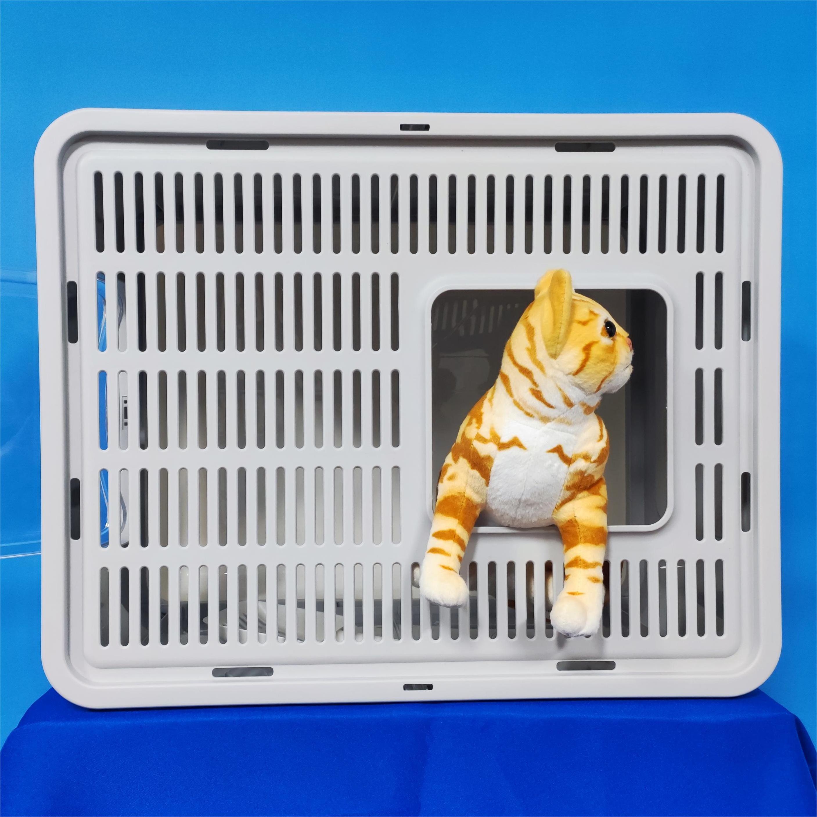 enclosed foldable cat litter box with drawer portable travel cat toilet tray