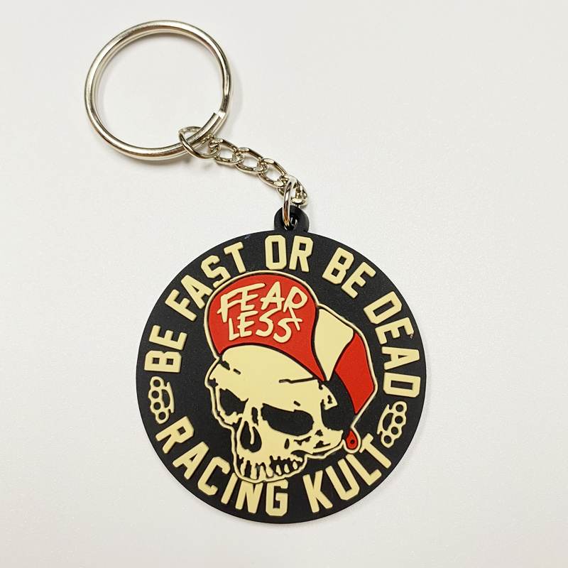 Embossed Custom keyring soft rubber Key Chain manufacturer metal Customized sport keyring Holder shaped key ring