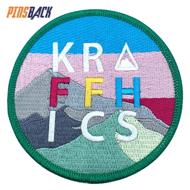 Custom Fabric Embroidered Patch Badges Sew on Embroidery Patches Clothing Woven Patch