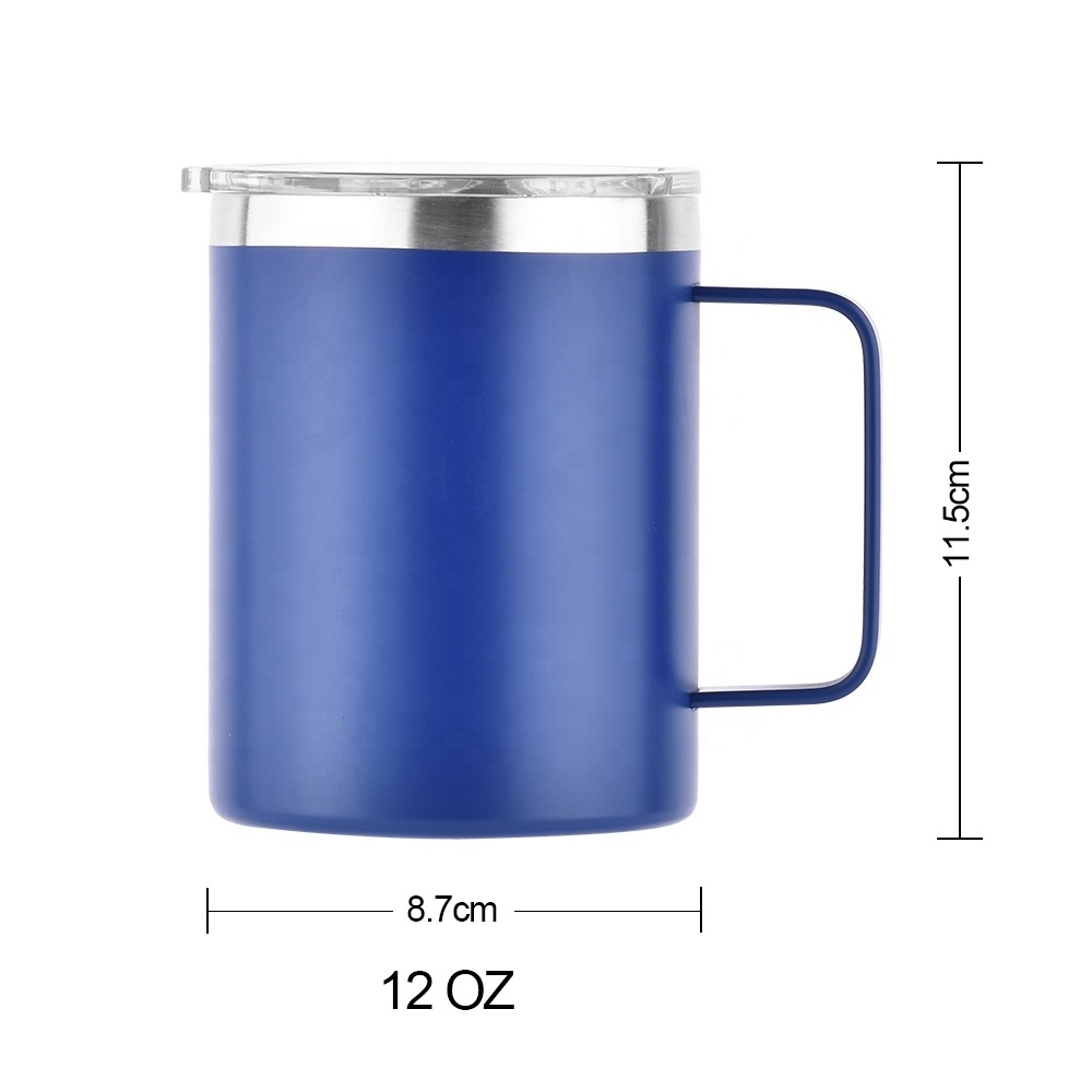 12 oz Vacuum Insulated Coffee Mug Double Wall Thermo Coffee Cup Stainless Steel Travel Tumbler Coffee Thermos Outdoor